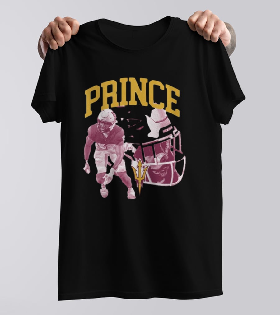 PRINCE Dorbah Arizona State Sun Devils Football Player Action And Helmet T-Shirt