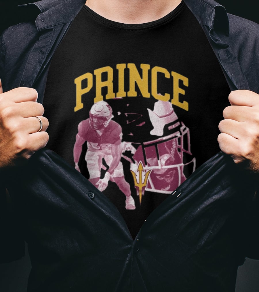 PRINCE Dorbah Arizona State Sun Devils Football Player Action And Helmet T-Shirt