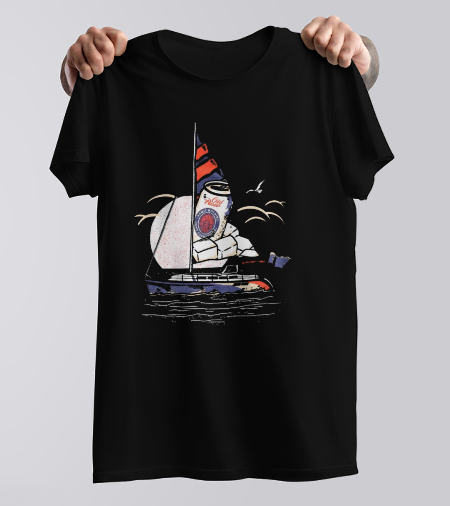 Old Milwaukee Can Sailboat Retro T-Shirt