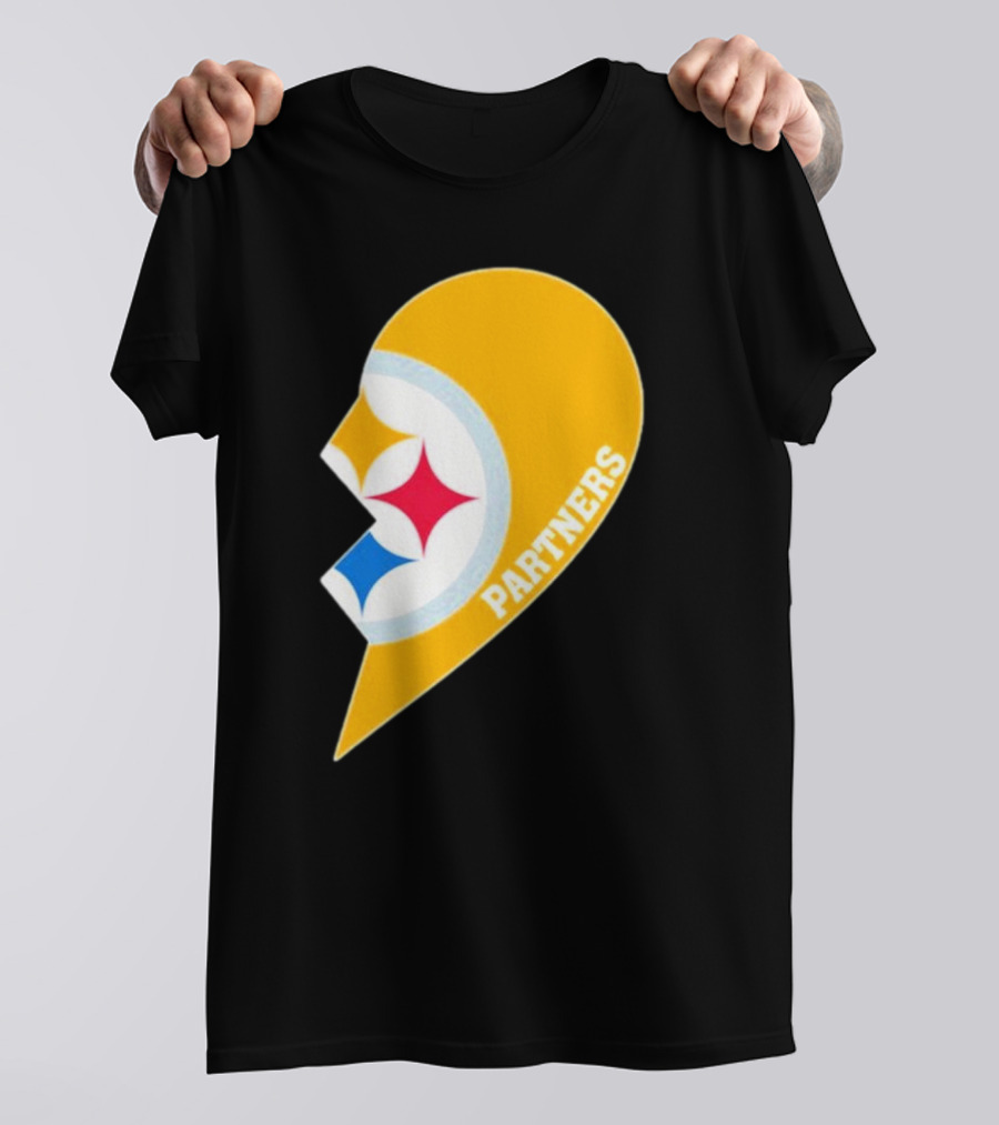 Steelers Partners Half Heart Logo Emblem T-Shirt