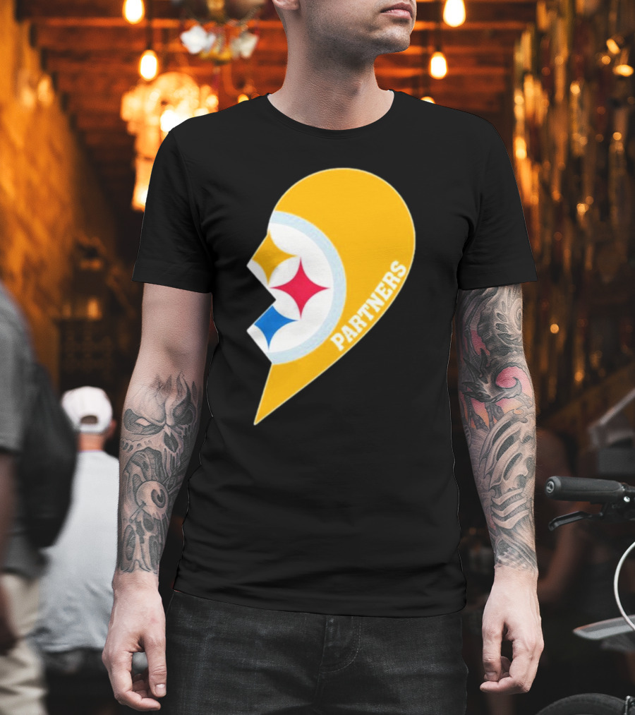 Steelers Partners Half Heart Logo Emblem T-Shirt