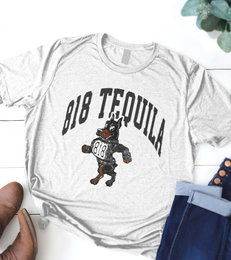 818 Tequila Team Pyro's Playbook Animated Dog Mascot T-Shirt