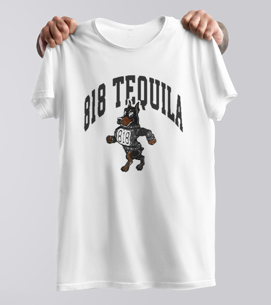 818 Tequila Team Pyro's Playbook Animated Dog Mascot T-Shirt