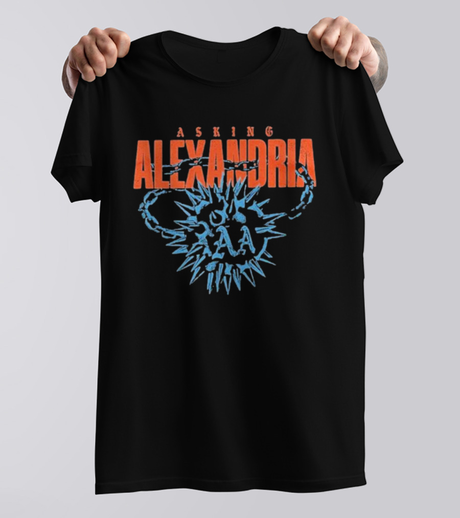 ASKING ALEXANDRIA BLUE FLAIL AND CHAIN T-Shirt