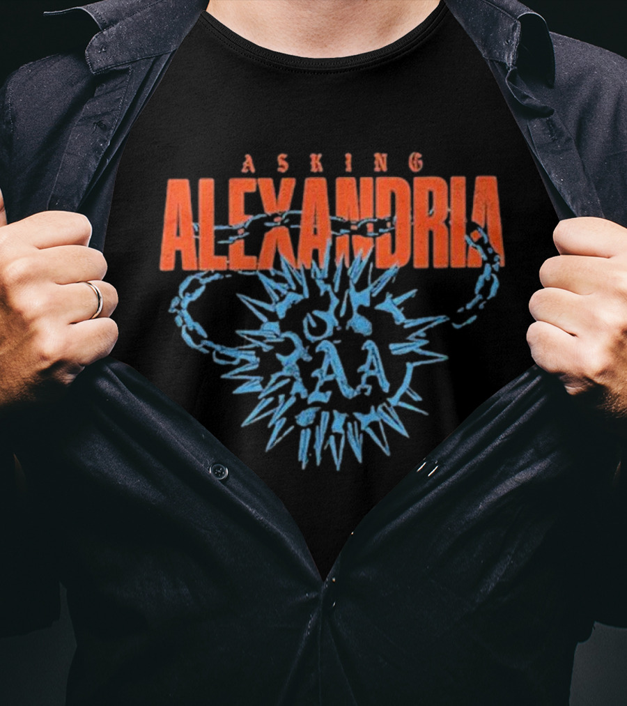 ASKING ALEXANDRIA BLUE FLAIL AND CHAIN T-Shirt