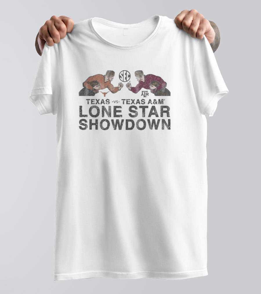 SEC Texas Longhorns Vs. Texas A&M Aggies Lone Star Showdown Retro T-Shirt