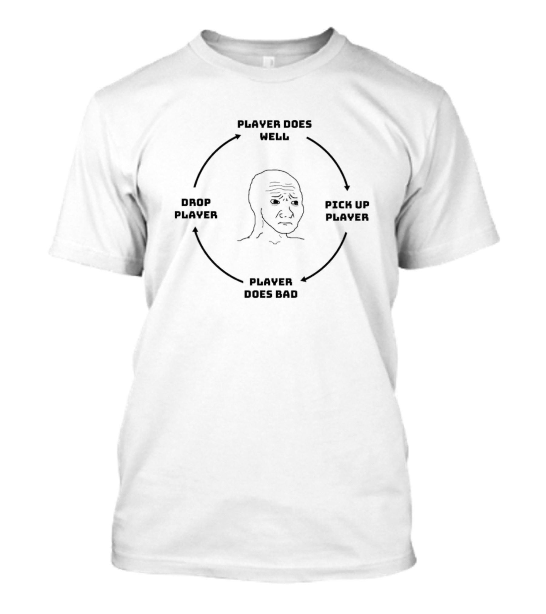 Player Does Well Pick Up Player Player Does Bad Drop Player Cycle Meme T-Shirt