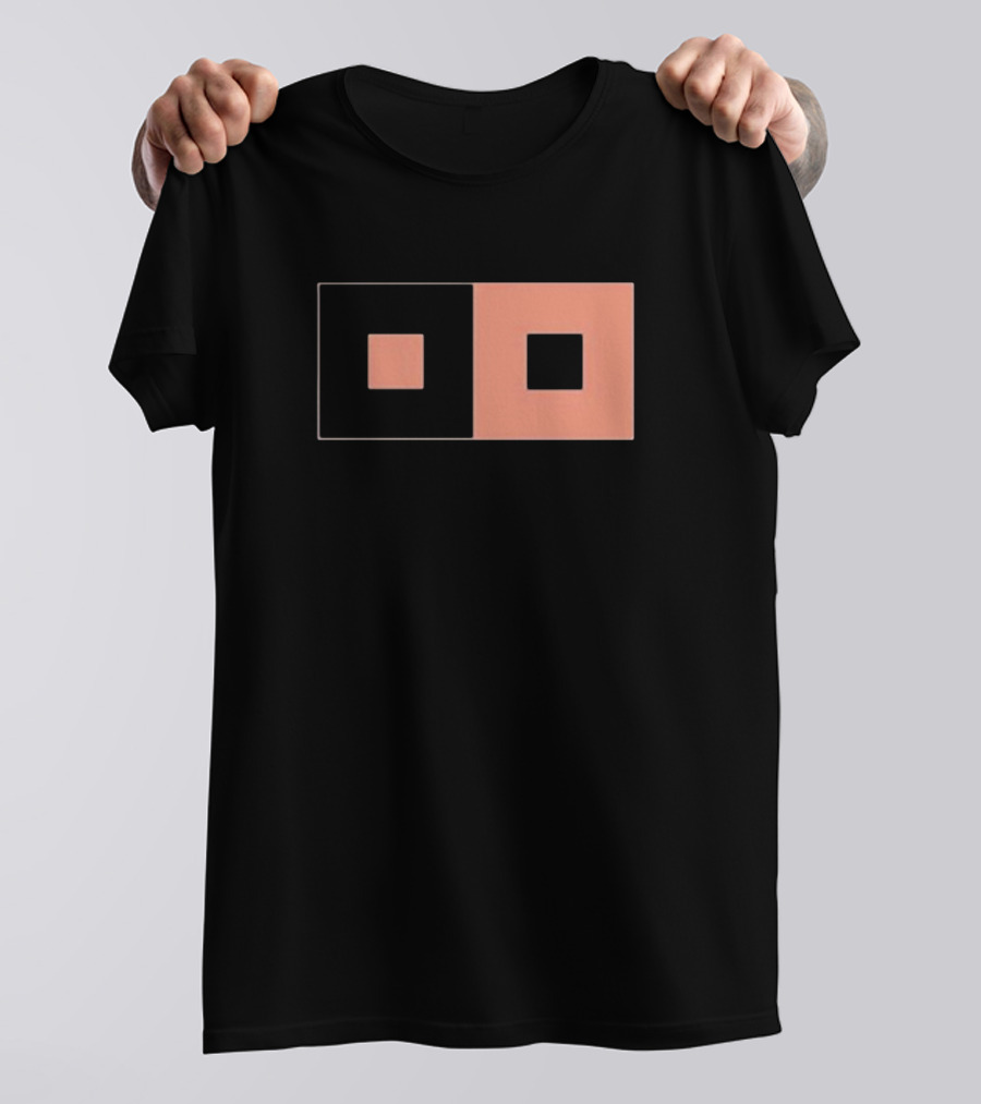 Sable Inverse Squares Minimalist Geometric T-Shirt
