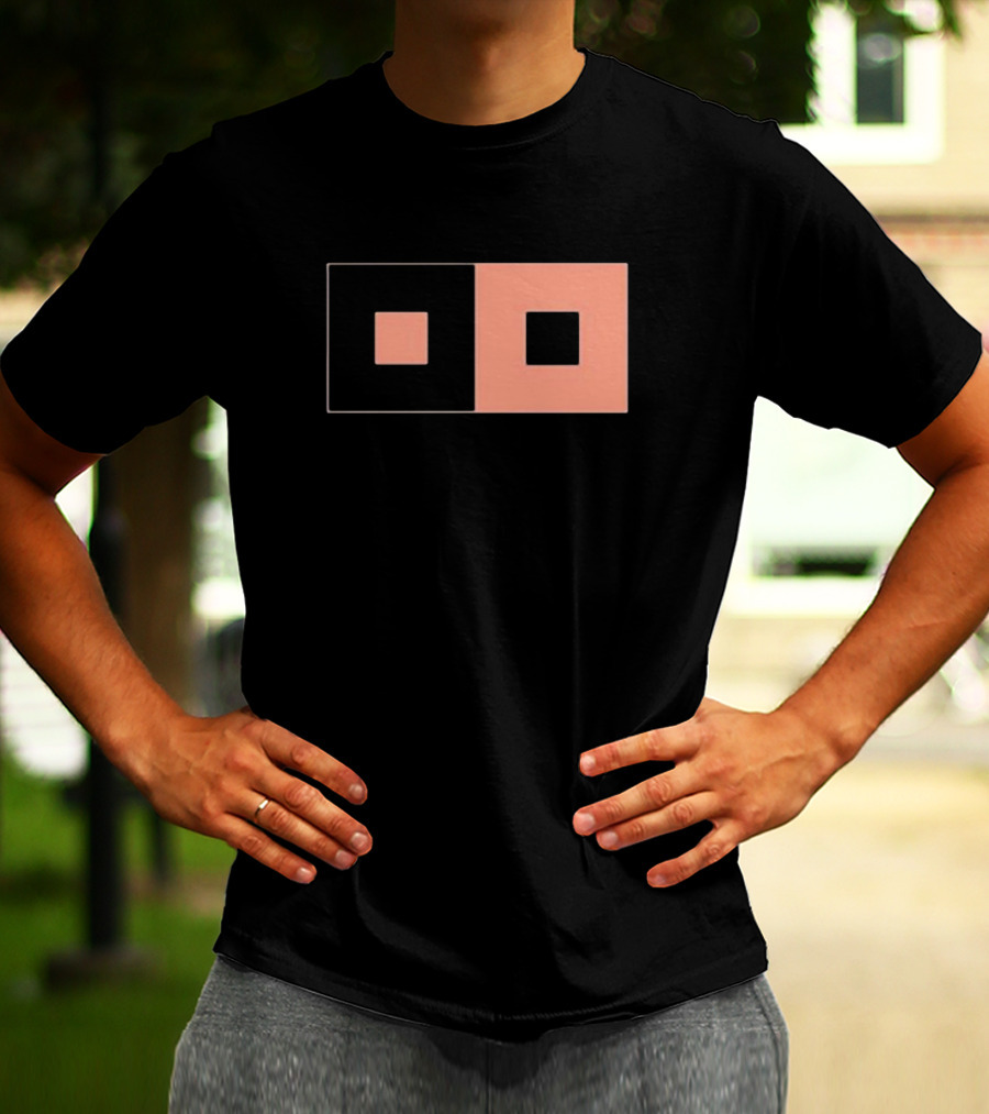 Sable Inverse Squares Minimalist Geometric T-Shirt