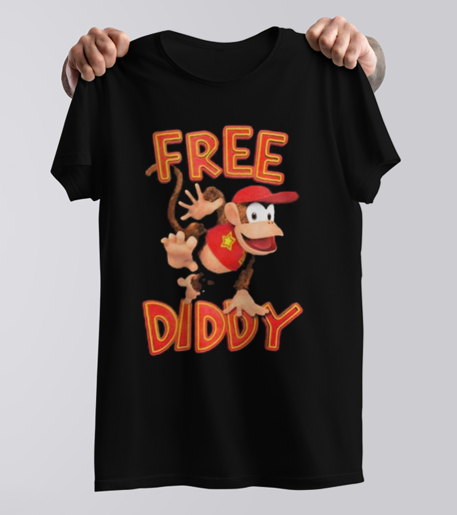Shithead Steve Free Diddy Kong Nintendo T-Shirt