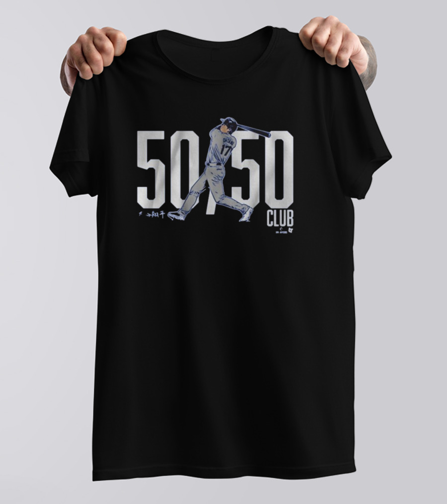 Shohei Ohtani 50 50 Club MLB Los Angeles Dodgers Painting T-Shirt