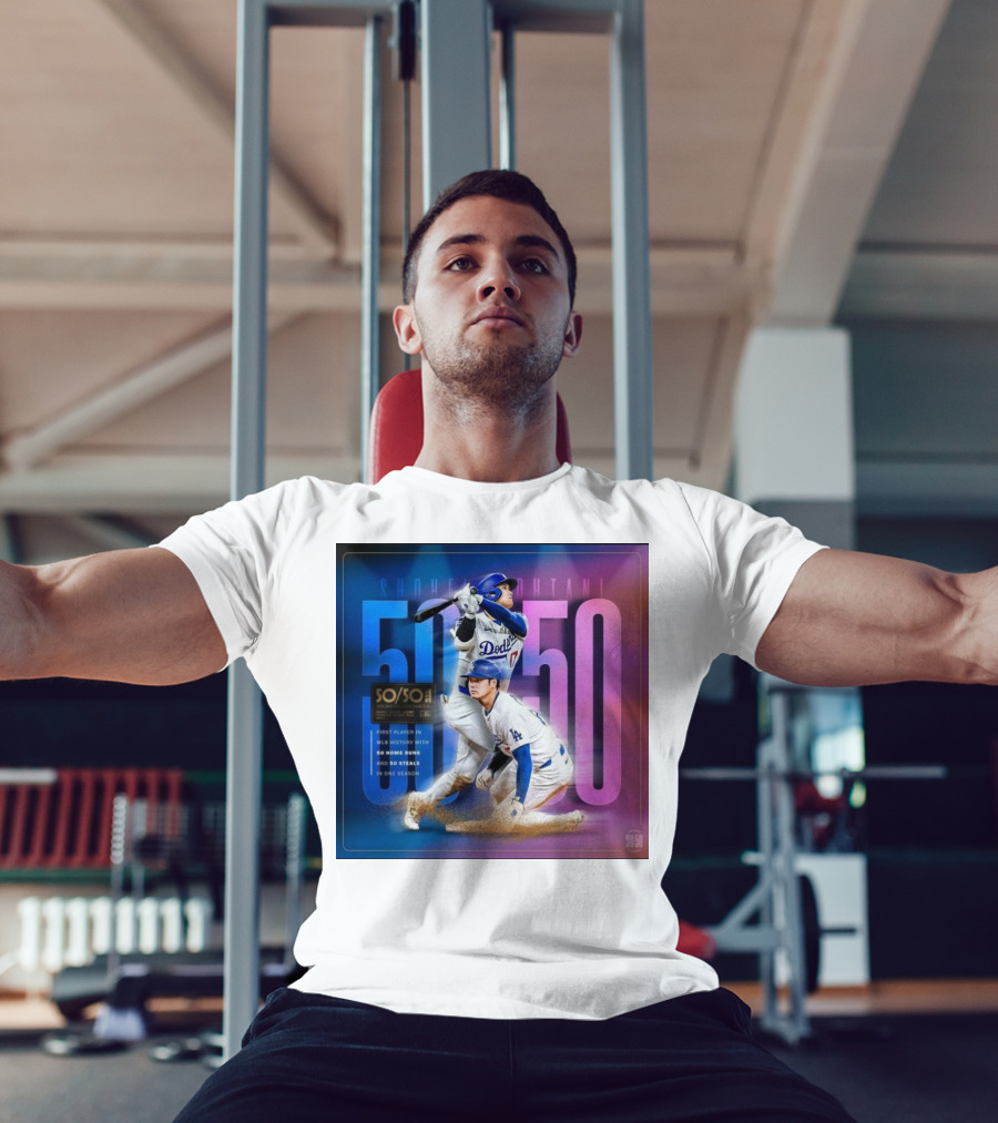 Shohei Ohtani 50/50 First Player MLB History 50 Home Runs And Steals Dodgers T-Shirt