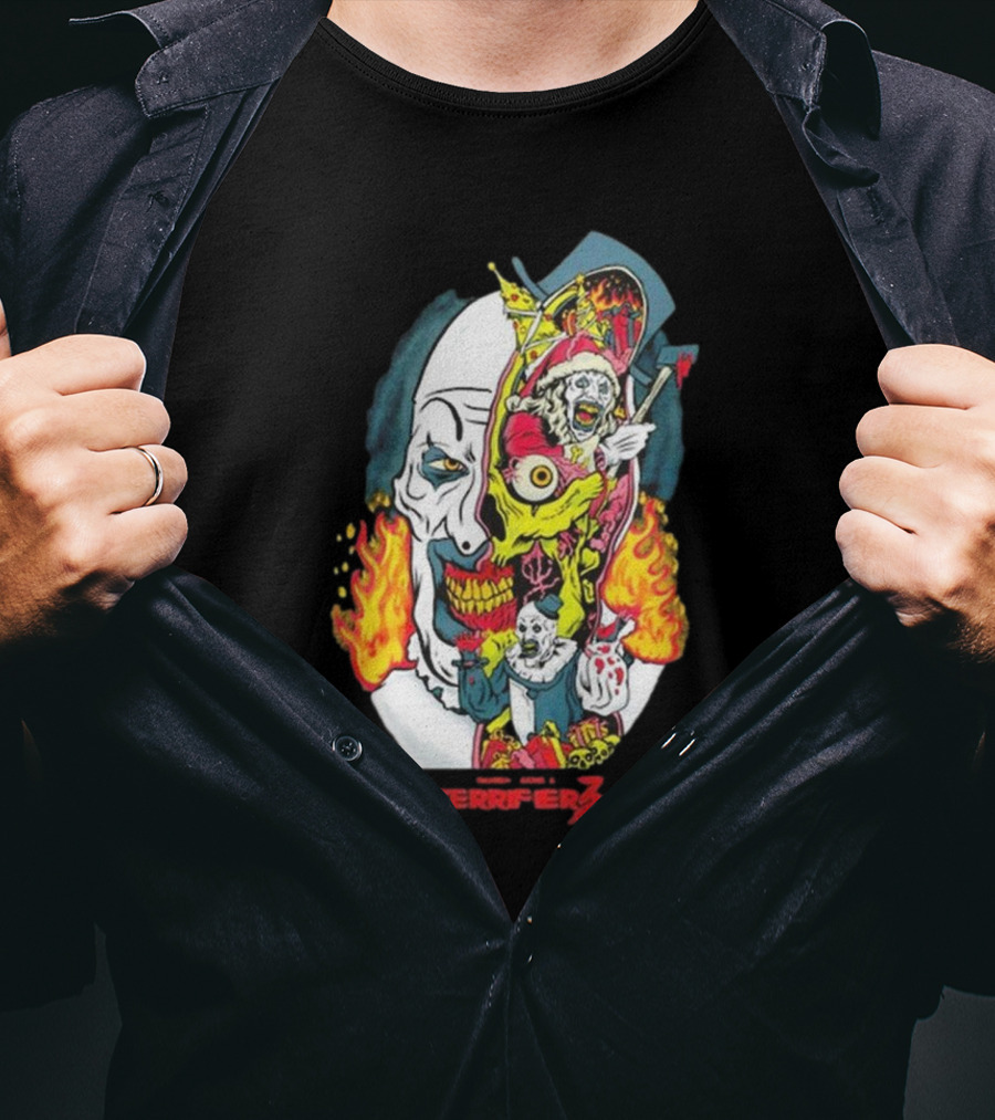 Terrifier 3 Terror Threads Season Of Slaughter Clown Horror T-Shirt