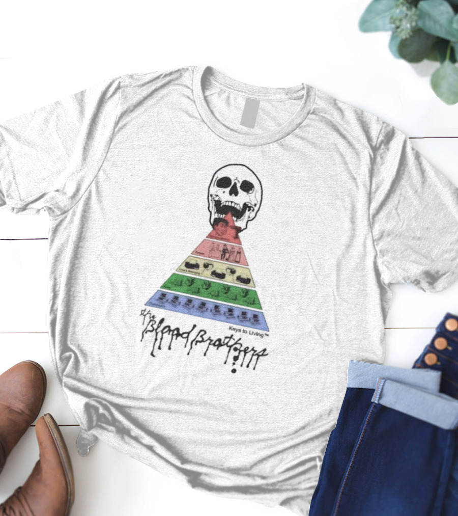 The Blood Brothers Keys To Living Pyramid Skull T-Shirt