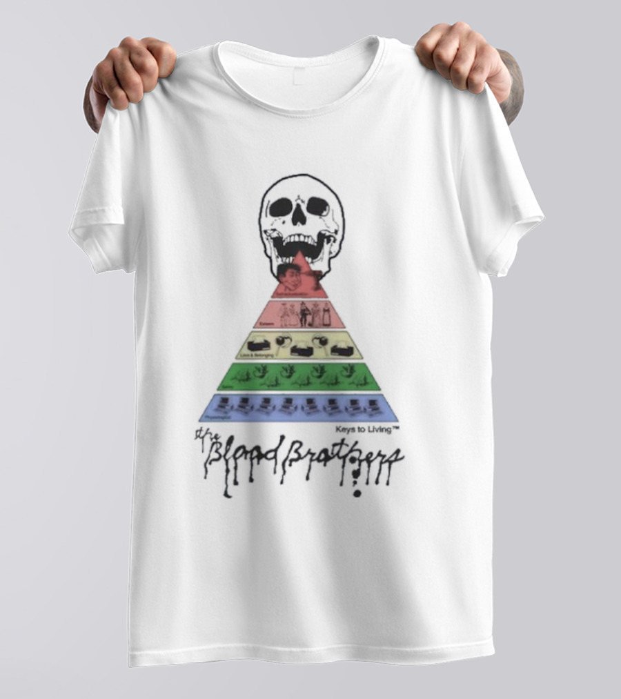 The Blood Brothers Keys To Living Pyramid Skull T-Shirt