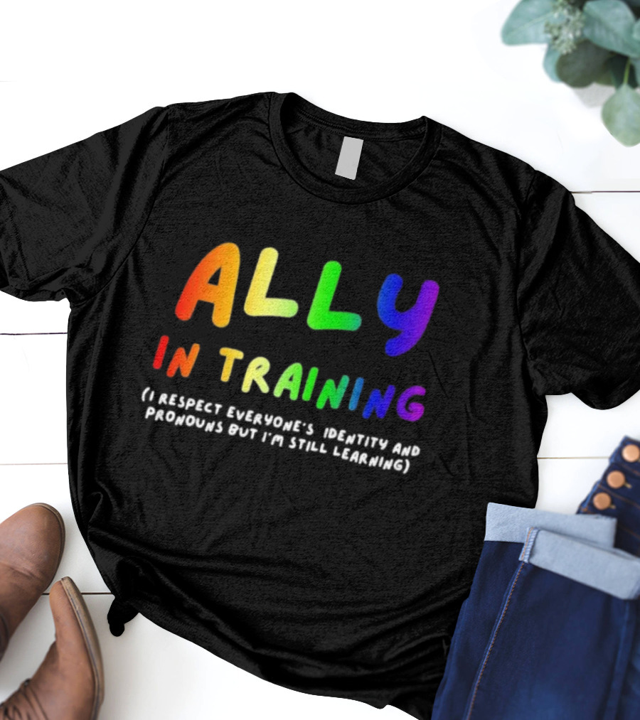 Ally In Training Respecting Identity And Pronouns Learning T-Shirt