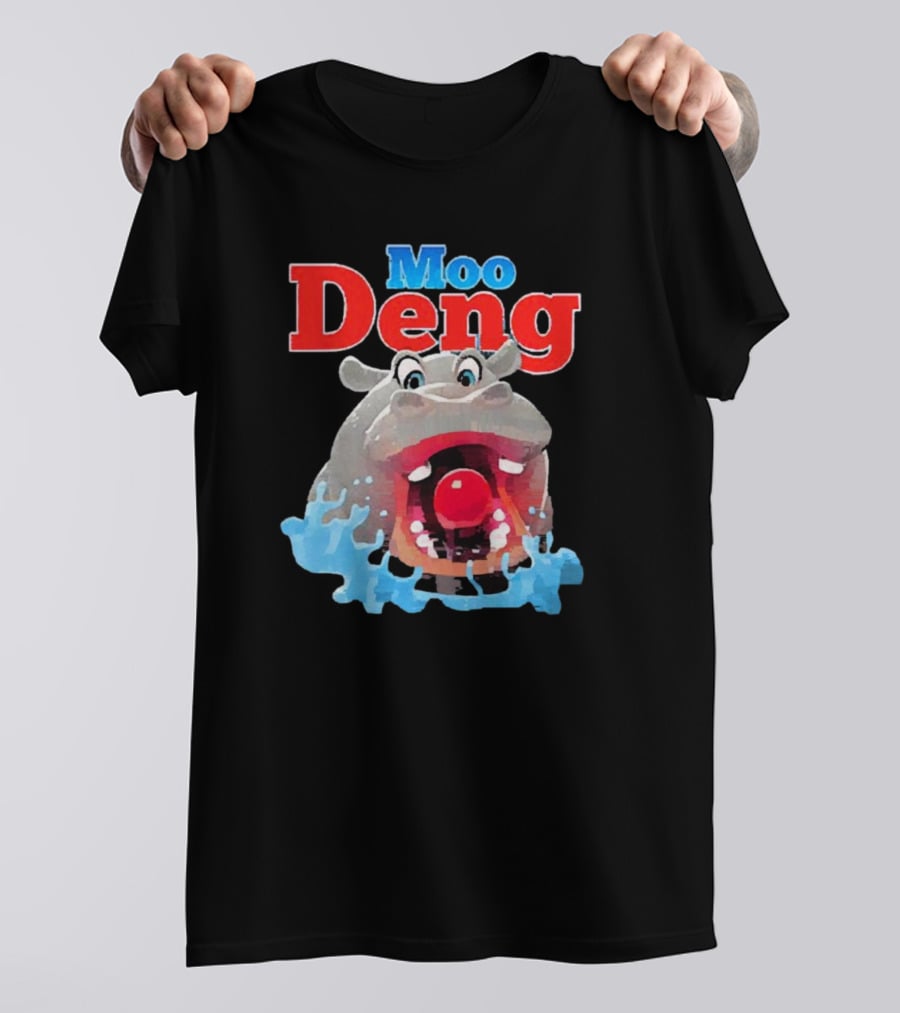 Moo Deng Hungry Hippo Water Splash T-Shirt