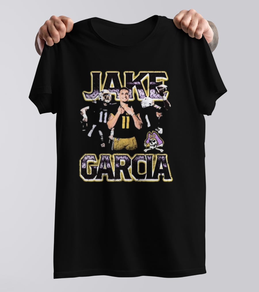 Jake Garcia East Carolina Pirates Football 11 Jersey Retro 90s T-Shirt