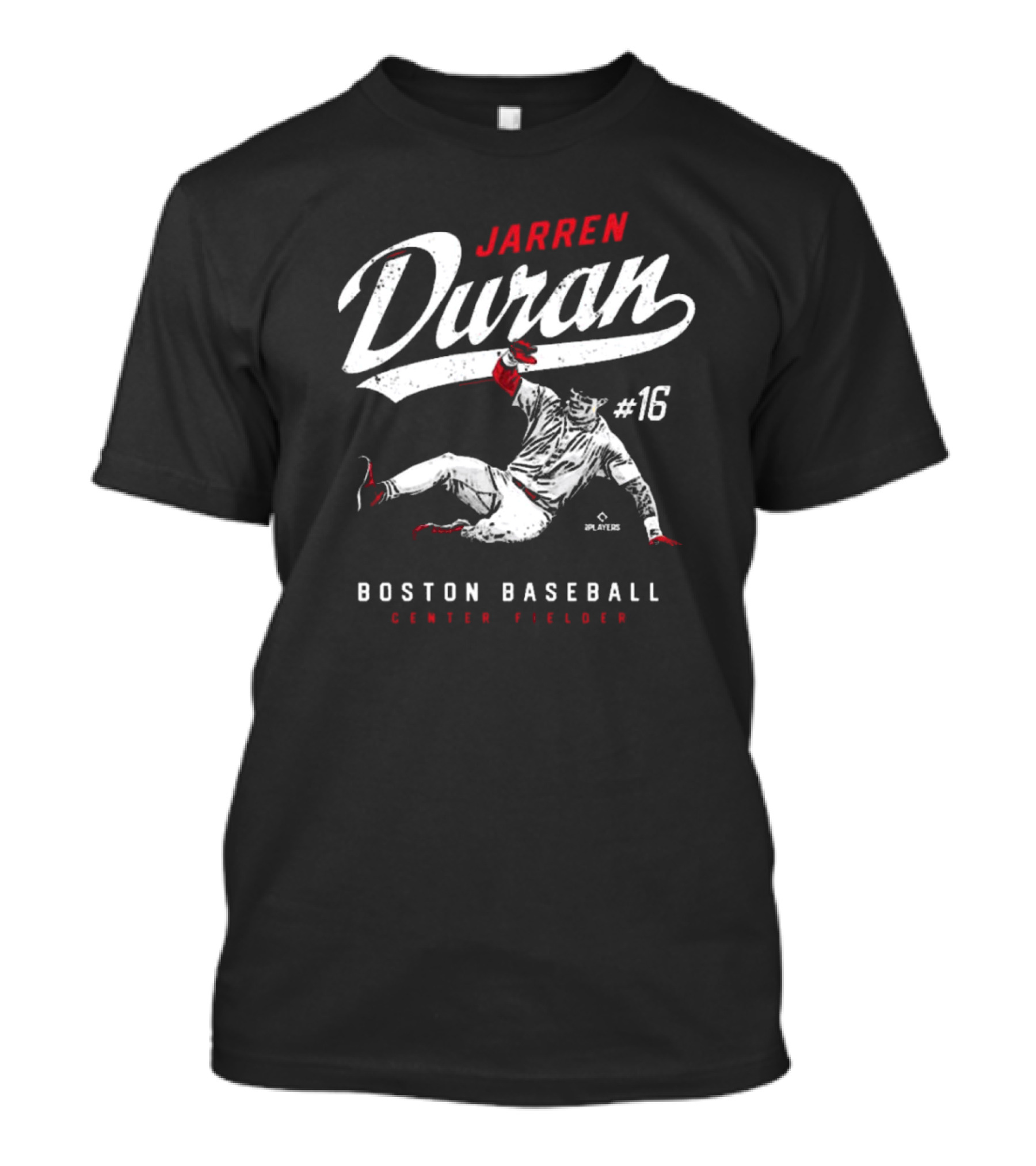Jarren Duran #16 Boston Baseball Center Fielder Slide MLB T-Shirt
