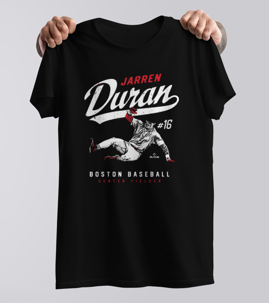 Jarren Duran #16 Boston Baseball Center Fielder Slide MLB T-Shirt