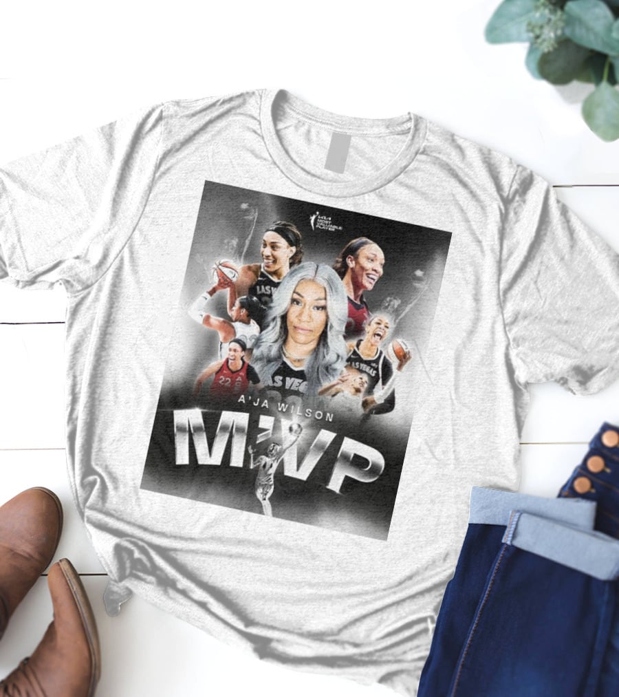 A'ja Wilson Las Vegas Aces WNBA MVP T-Shirt