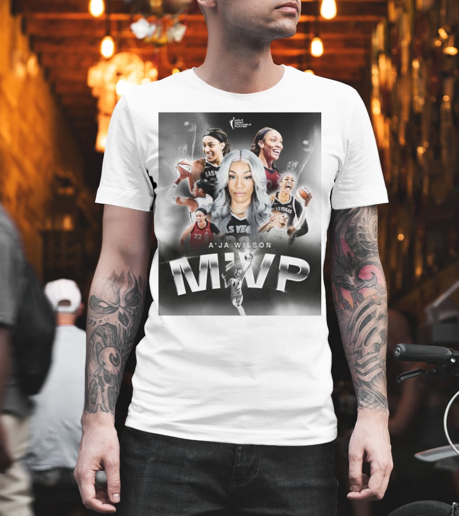A'ja Wilson Las Vegas Aces WNBA MVP T-Shirt