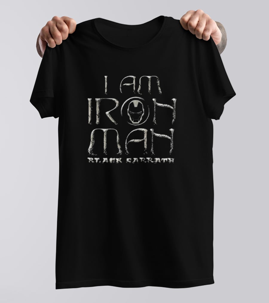 I Am Iron Man Black Sabbath With Marvel Iron Man T-Shirt
