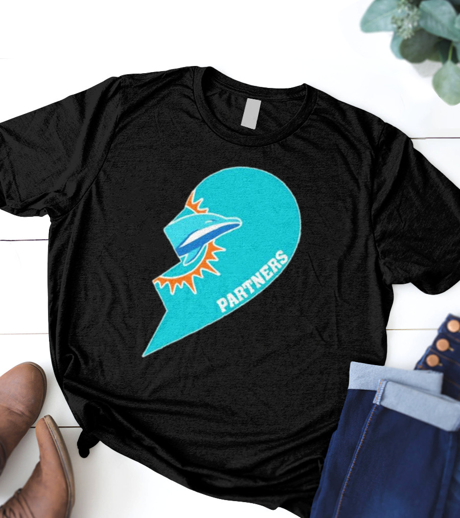 Miami Dolphins Partners Half Heart T-Shirt