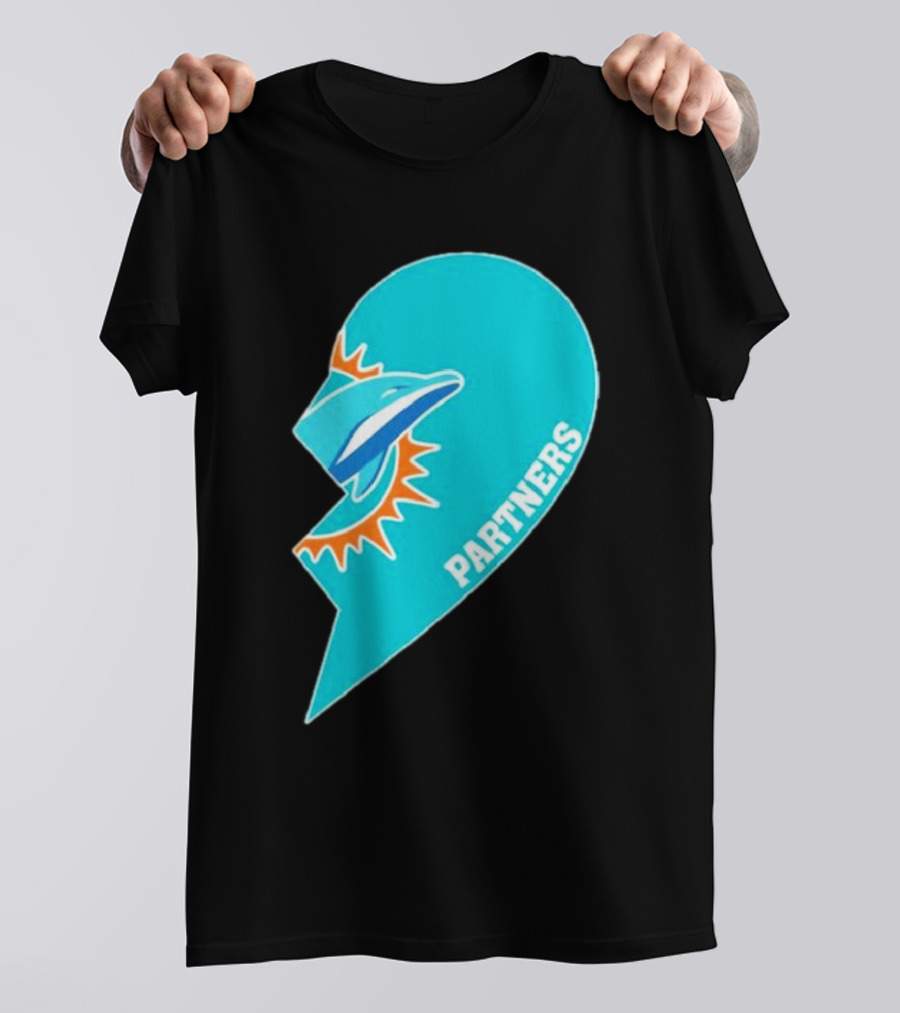 Miami Dolphins Partners Half Heart T-Shirt