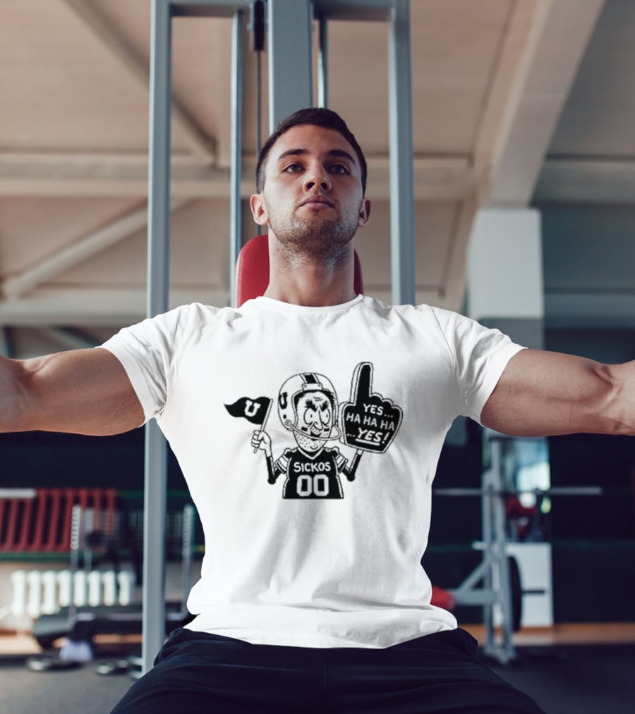 Sickos 00 Sports Fanatic Yes Ha Ha Ha U Finger Foam T-Shirt