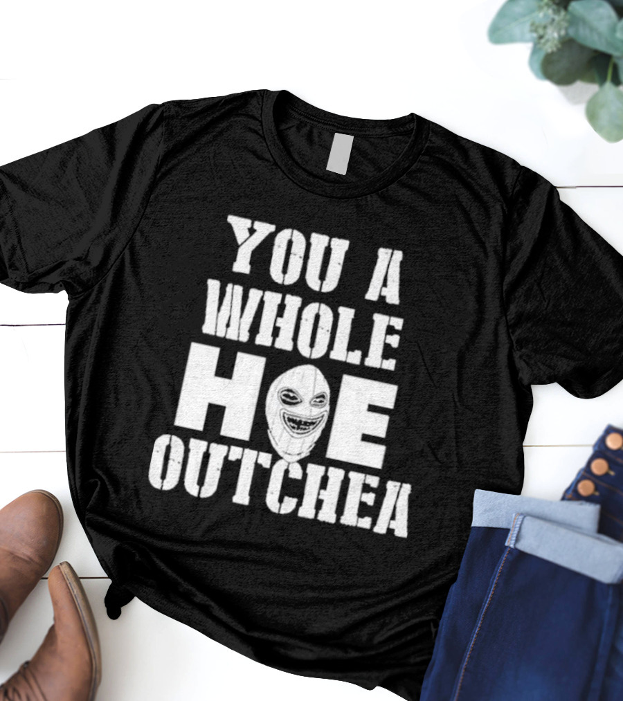 Beaucoup Jokes You A Whole Hoe Outchea Masked Face T-Shirt