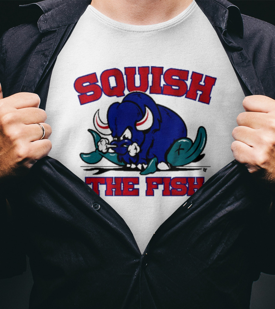 Buffalo Bills NFL Squish The Fish T-Shirt