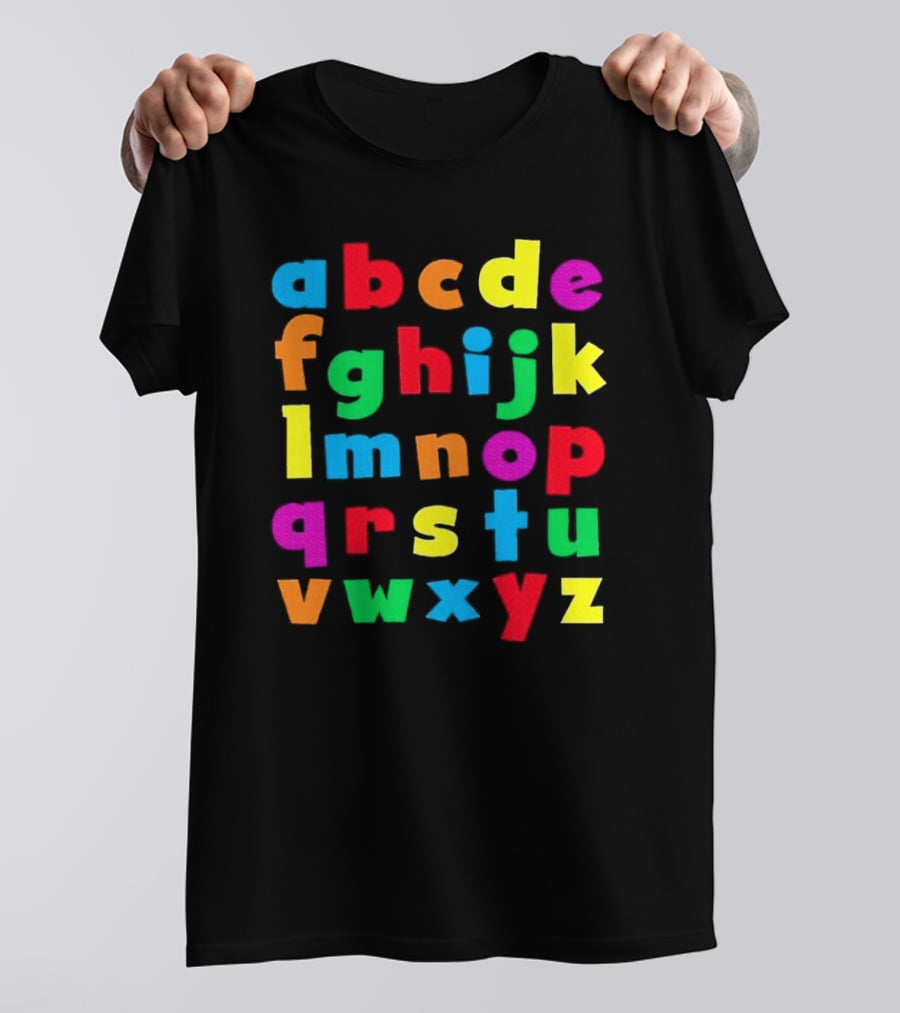 Colorful Alphabet Educational ABCs For Kids Learning T-Shirt
