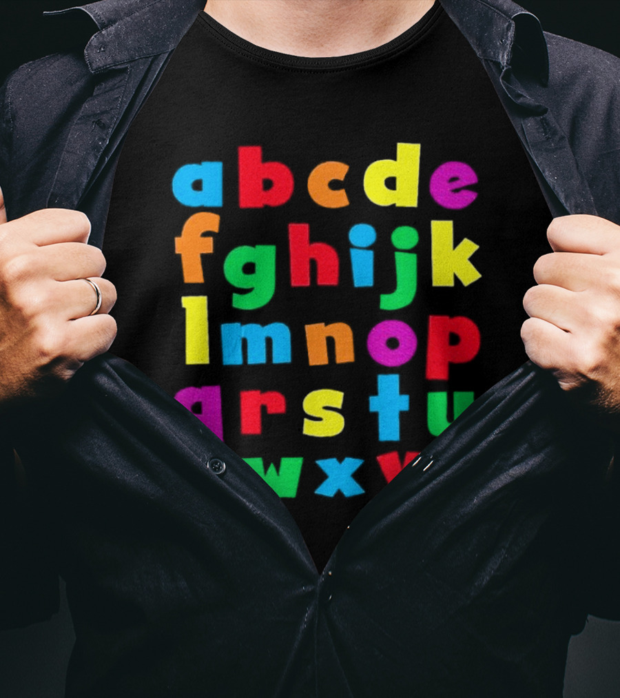 Colorful Alphabet Educational ABCs For Kids Learning T-Shirt