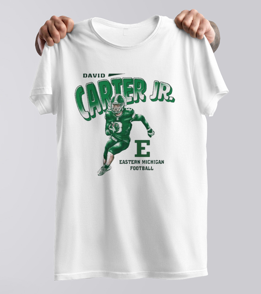David Carter Jr. Football Eastern Michigan E T-Shirt