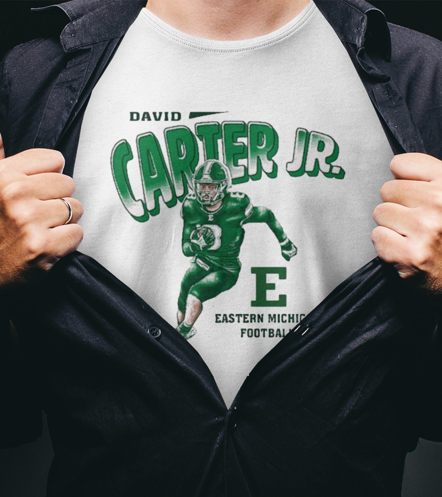 David Carter Jr. Football Eastern Michigan E T-Shirt