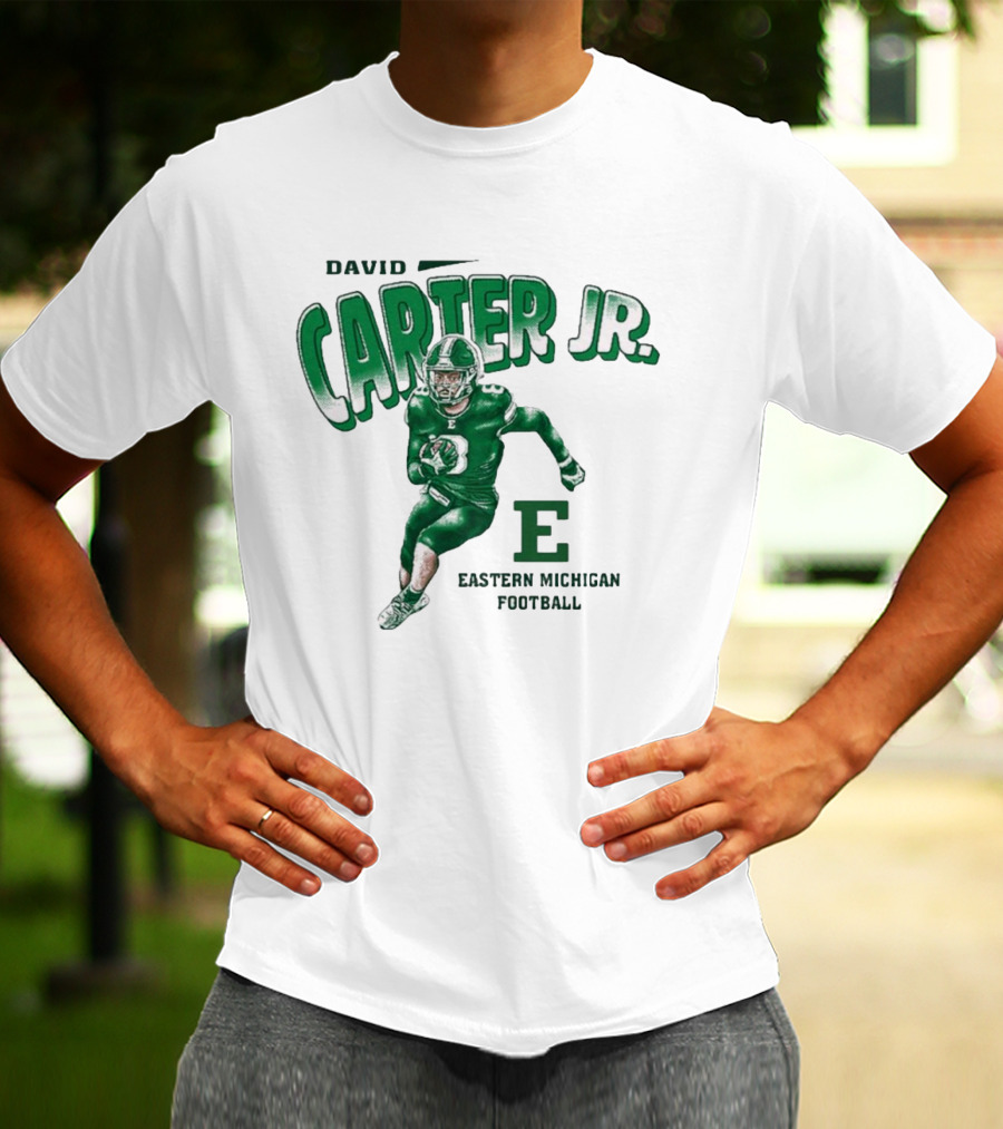 David Carter Jr. Football Eastern Michigan E T-Shirt