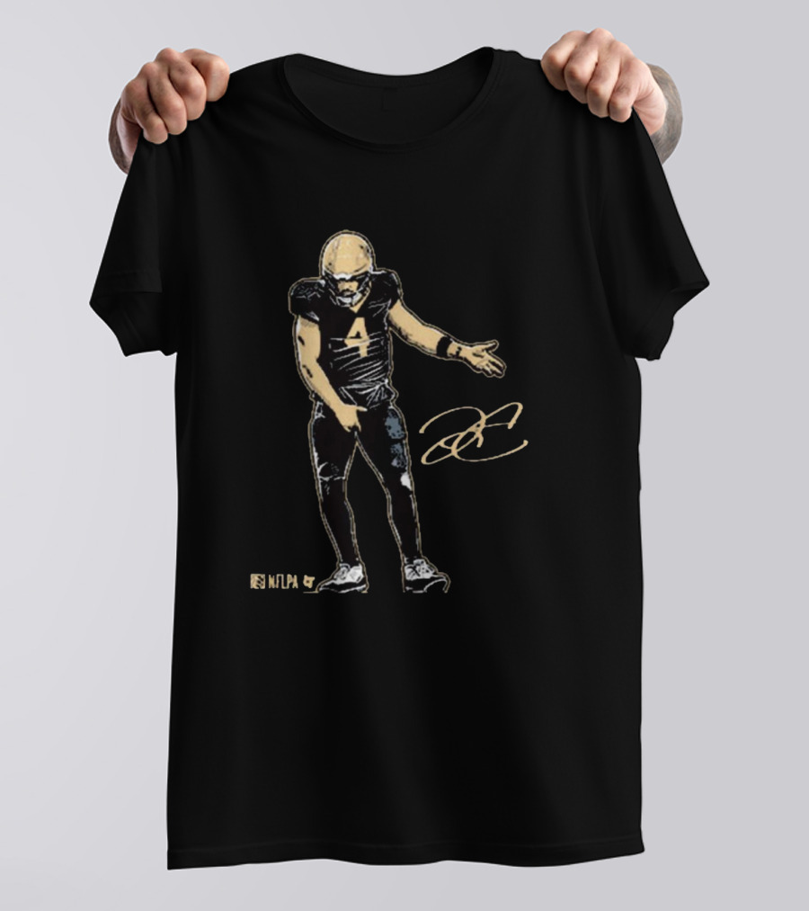 Derek Carr New Orleans Saints NFLPA Signature Pose T-Shirt