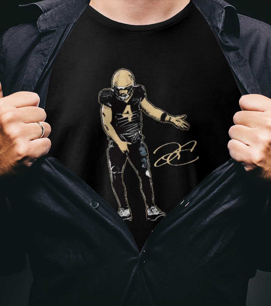 Derek Carr New Orleans Saints NFLPA Signature Pose T-Shirt