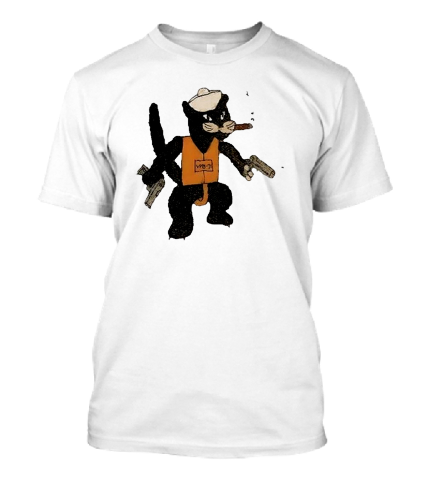 Dylan Cease's Cat Patrol Squadron VPB-71 Vintage Cartoon Panther With Guns And Cigar T-Shirt