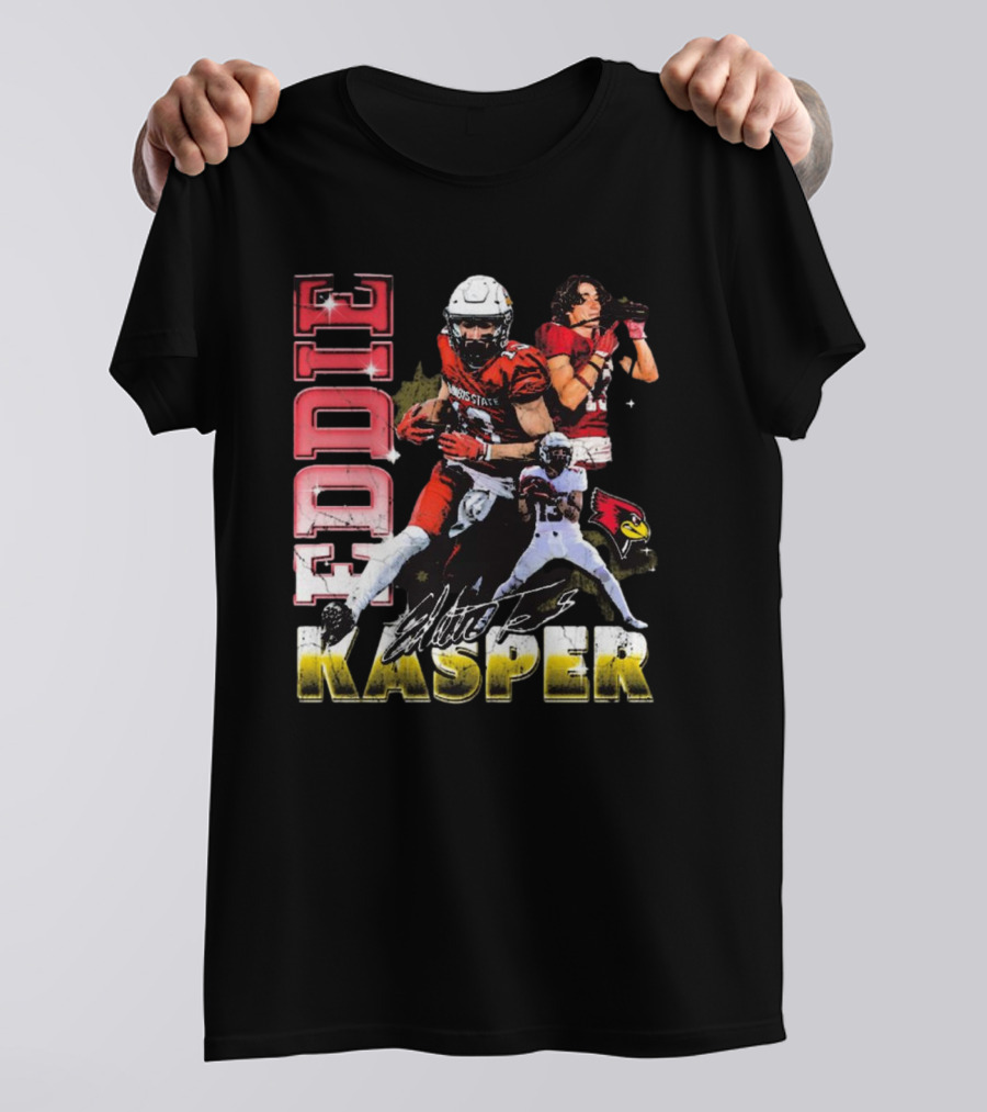 Eddie Kasper Illinois State Redbirds Football Vintage Signature T-Shirt