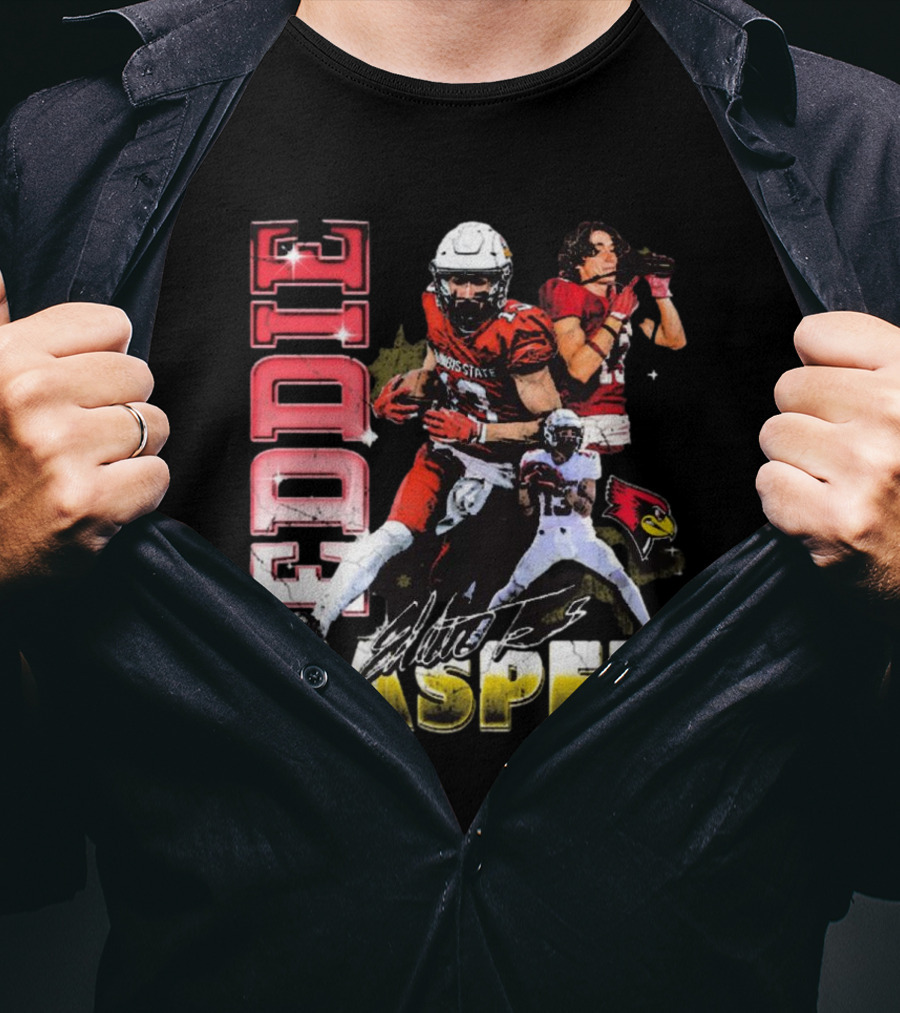 Eddie Kasper Illinois State Redbirds Football Vintage Signature T-Shirt