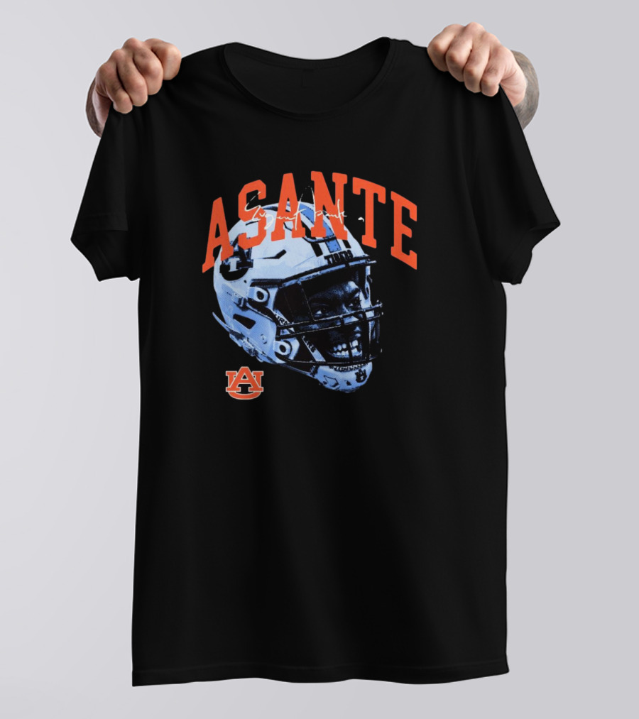 Asante Eugene Arch Auburn Tigers Signature Helmet T-Shirt
