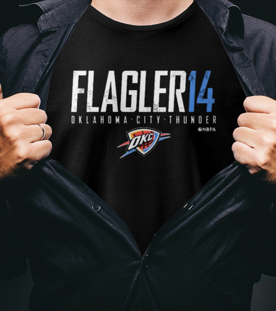Flagler 14 Oklahoma City Thunder OKC NBA NBPA T-Shirt
