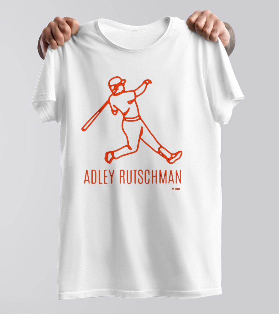 Adley Rutschman Lean Back Baltimore Orioles MLB Outline T-Shirt