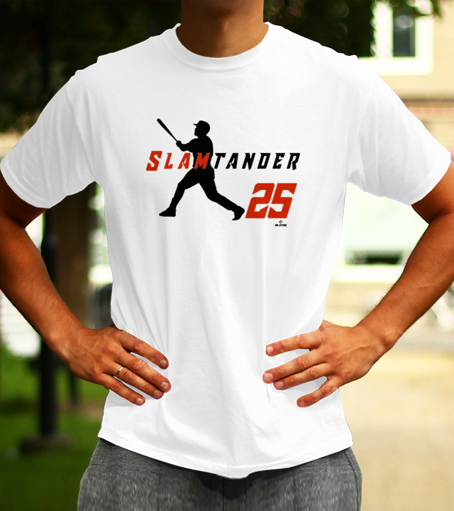 Anthony Santander Slamtander 25 Baltimore Orioles MLB Swing T-Shirt