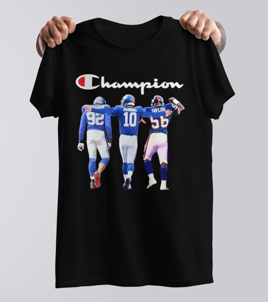 Champion Strahan Manning Taylor New York Giants Signatures T-Shirt