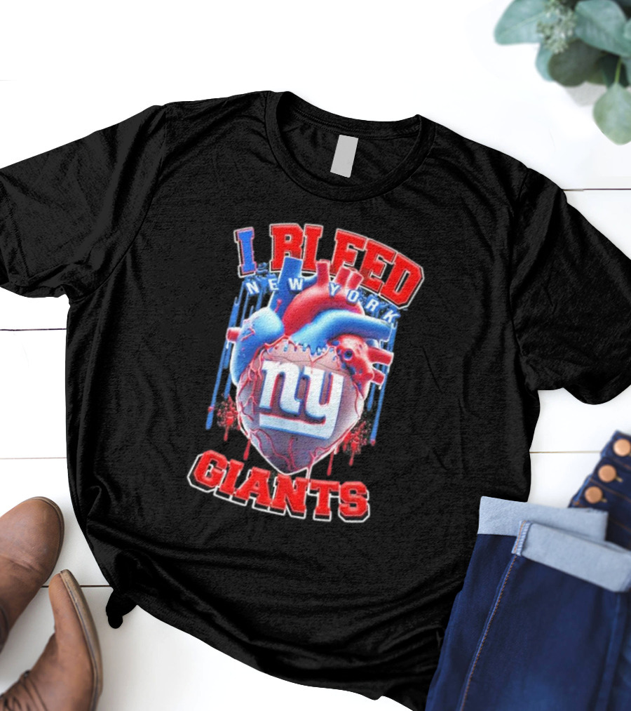 I Bleed New York Giants Ny Heart T-Shirt