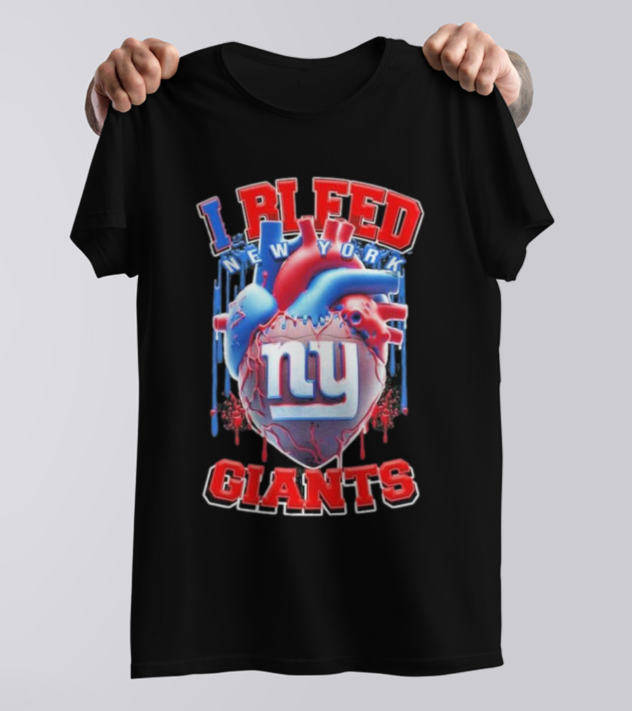 I Bleed New York Giants Ny Heart T-Shirt