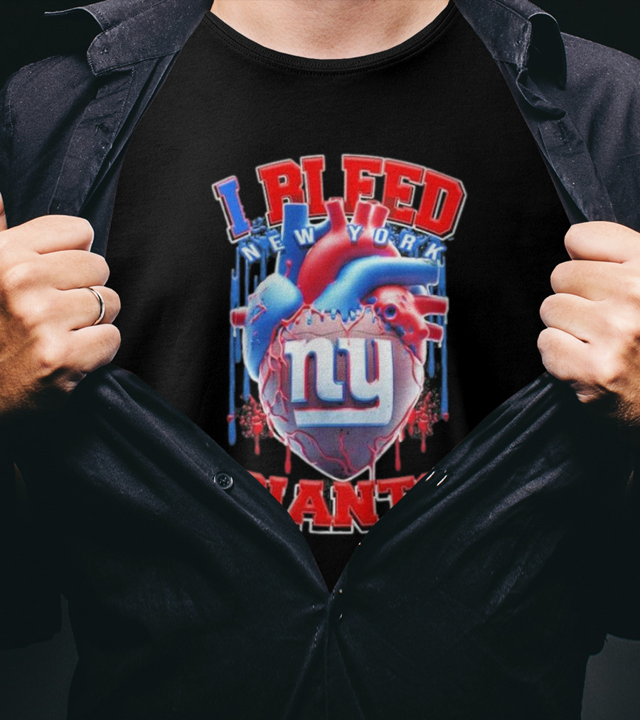 I Bleed New York Giants Ny Heart T-Shirt